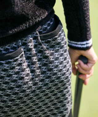 ZERO HALLIBURTON 【セットアップ可能】 モノグラム柄 ニットスカート ZHG-W5A4f 85141 ブラック