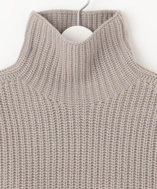 自由区 【洗える】ウールブレンドバルキー ネックウォーマー ライトグレー系