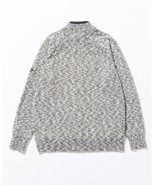 JOSEPH ABBOUD MOUNTAIN 【洗える・イタリア糸使用】 コットンスラブ ニット ブルゾン ネイビー系1