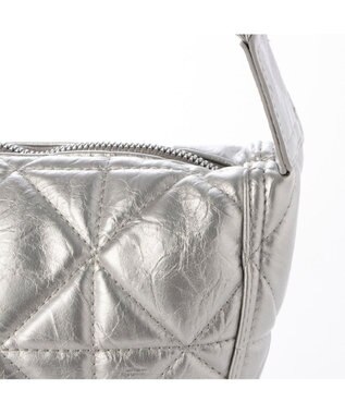 UNBILLION カシュカシュ cachecache / ソフト合皮キルティングハーフムーンショルダー シルバー