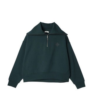 earth music&ecology ハーフＺＩＰ裏起毛プルオーバー Dark Green