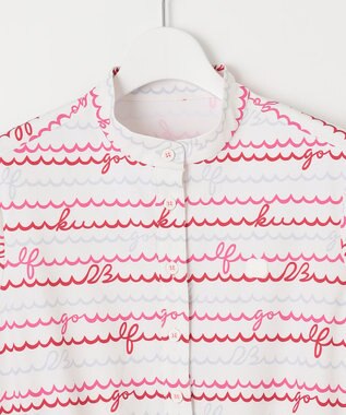 23区GOLF 機能素材で快適なラウンドを【WOMEN】ウェーブロゴ柄 ワンピース ピンク系5