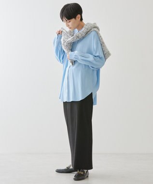 AMERICAN HOLIC サラックールバックタックシャツ Sax