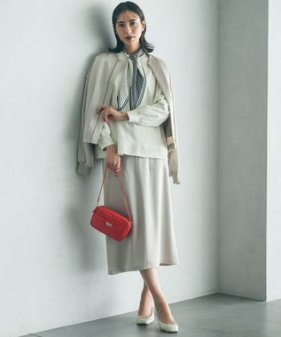 23区 【Oggi4月号掲載】ジオメトリック柄 ダイヤスカーフ ブラック系5