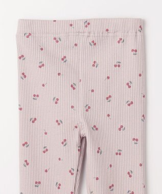 ANY KIDS テレコ レギンス ベージュ×チェリー