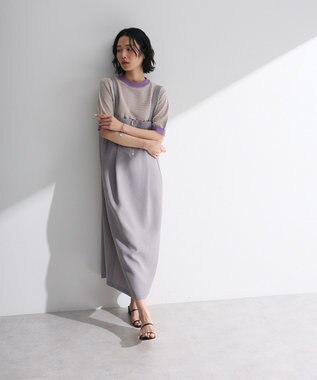 Green Parks マルチＷＡＹフロントｚｉｐサロペットスカート Brown