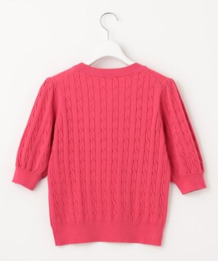 Feroux 【洗える】カラーケーブル ニット ピンク系