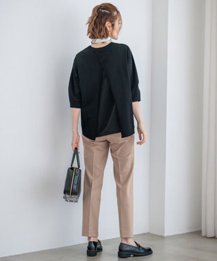 23区 L 【洗える】ドライ2WAYストレッチ テーパードパンツ ベージュ系