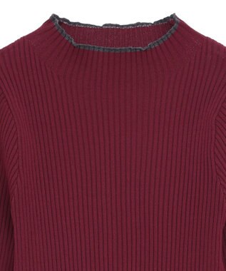 earth music&ecology ハイネックリブニットプルオーバー Bordeaux