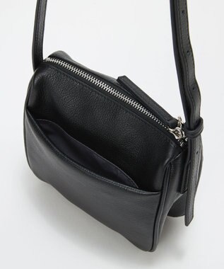 TOPKAPI 【Breath TOPKAPI】SUPPLE サプル シボレザー スワローマチ スクエア ミニ ショルダーバッグ ブラック