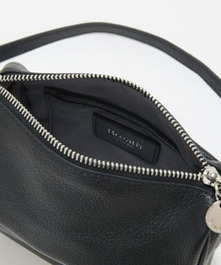 TOPKAPI 【Breath TOPKAPI】SUPPLE サプル シボレザー スワローマチ スクエア ミニ ショルダーバッグ ブラック