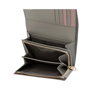 LANVIN en Bleu リュクサンブールカラー 二つ折り被せ財布 グレー