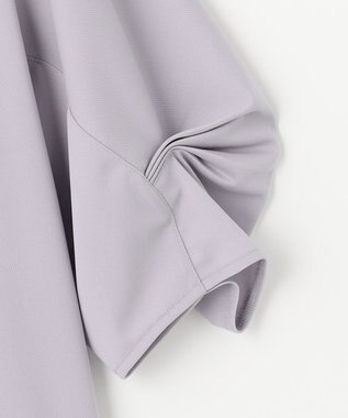 ANY SIS 【接触冷感・吸水速乾・UVケア】エアリードレープスムース タックスリーブ ブラウス ラベンダー