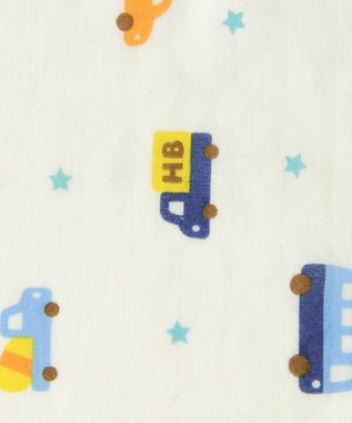 MIKI HOUSE HOT BISCUITS ガーゼタオル2枚組セット 白×ブルー