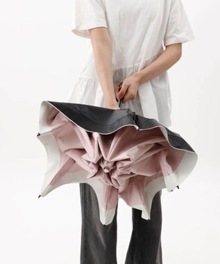 AURORA 【WEB限定】 バイカラー晴雨兼用傘（折りたたみ・クイックオープン） ピンク