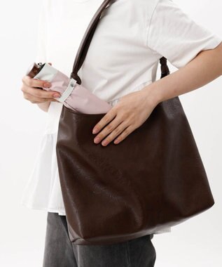 AURORA 【WEB限定】 バイカラー晴雨兼用傘（折りたたみ・クイックオープン） ピンク