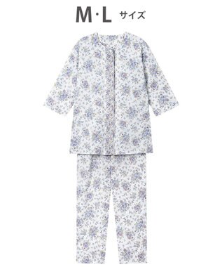 WACOAL パジャマ 7分袖 長袖 長ズボン 綿100%(本体) ローン素材 ミントン レディース NDT265 /ワコール