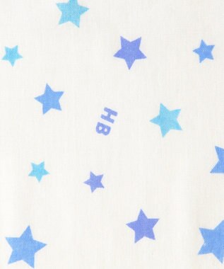 MIKI HOUSE HOT BISCUITS ガーゼタオル2枚組セット 白×ブルー