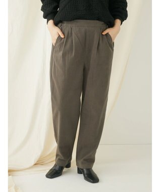 CRAFT STANDARD BOUTIQUE 綿ピーチ綺麗シルエットパンツ Charcoal Gray