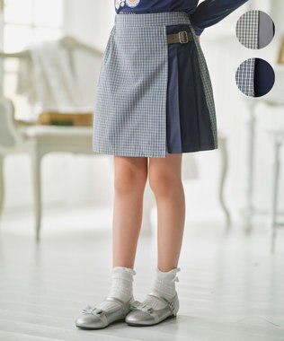 組曲 KIDS 【150-170㎝】 チェックプリーツ キュロット