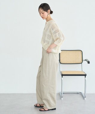 earth music&ecology チノタックパンツ Beige