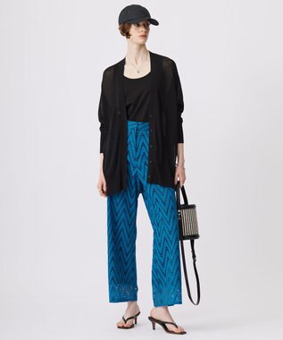 ICB 【洗える】 ドライシンセティックハイゲージ カーディガン ブラック系