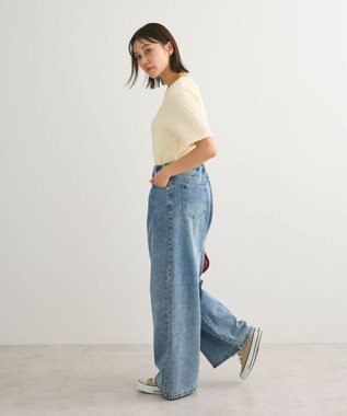 Green Parks ポコポコ５分袖プルオーバー Ecru