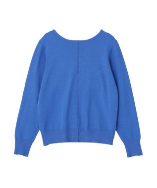 Green Parks パール調ボタン付き２ＷＡＹニットプルオーバー Blue