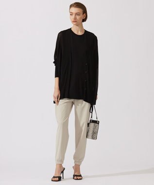 ICB 【洗える】 ドライシンセティックハイゲージ カーディガン ブラック系