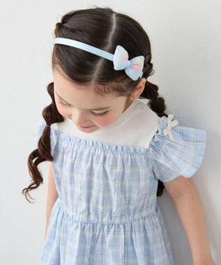 ANY KIDS プクプクリボンカチューシャ サックスブルー