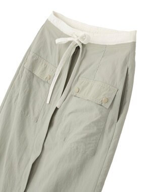 CRAFT STANDARD BOUTIQUE ナイロンダブルウエストIラインスカート Light Beige