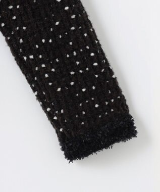 組曲 【WEB限定】スノーネップツイード ニットジャケット ブラック系