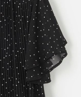 Feroux 【2WAY】シフォンジョーゼットプリーツ ブラウス ブラック系1