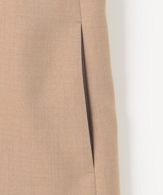 自由区 L 【接触冷感・速乾・UVケア・撥水・防シワ】リネンライクツィル ジレ キャメル系