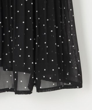 Feroux 【2WAY】シフォンジョーゼットプリーツ ブラウス ブラック系1