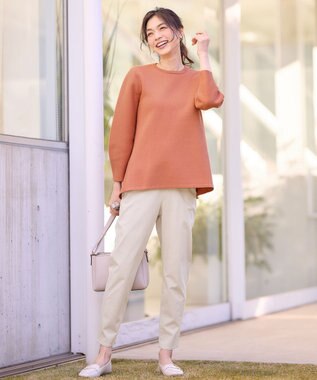 ANY ミラノリブチュニック丈ニット コーラル