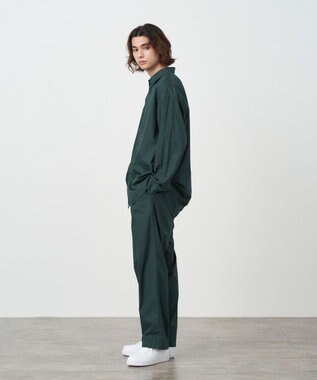 ATON COTTON LAWN | オーバーサイズシャツ - UNISEX GREEN
