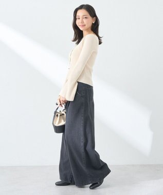 earth music&ecology リブニットカーディガン Ivory