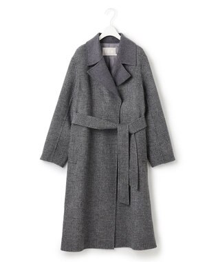 ICB ウールリバー ロングトレンチコート チェック柄系