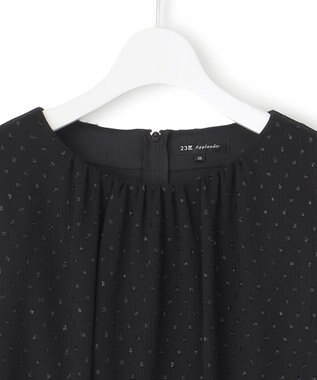 23区 L 【APPLAUDIR】ドットシアークレープ ドレス ブラック系