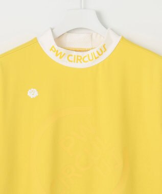 PW CIRCULUS 【UVカット / 吸水速乾 / 伸縮性抜群】【MEN】バックメッシュ切り替えモックT イエロー系