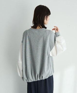 YECCA VECCA アシメバルーンプルオーバー Gray