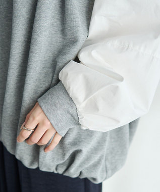 YECCA VECCA アシメバルーンプルオーバー Gray