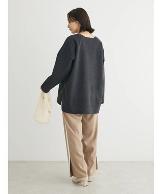 Green Parks 圧縮ポンチキーネックチュニック Dark Gray Mixture