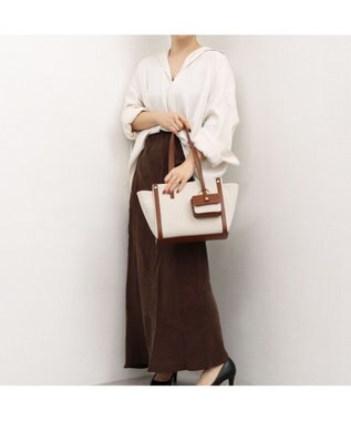 UNBILLION カシュカシュ cachecache / ミニポーチ付エルガリートート キャメル