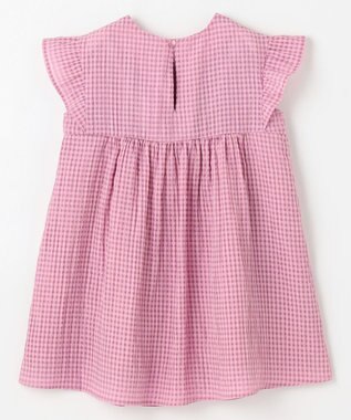 組曲 KIDS 【110-140㎝】ギンガムサッカー ワンピース ラズベリー