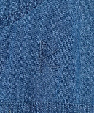 組曲 KIDS 【150-160㎝】 フラワーボタンデニムジャケット ネイビー