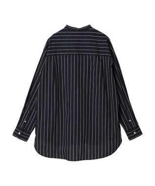 CRAFT STANDARD BOUTIQUE バンドカラーシャツ Stripe Navy