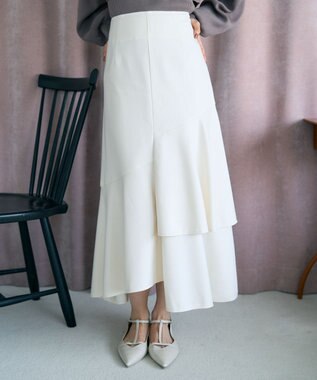 earth music&ecology ティアードイレヘムスカート Ivory