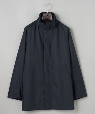 GOTAIRIKU 25年新作/3シーズン対応【仕事で着用可】メランジカルゼ フーデッドブルゾン_無地 ネイビー系